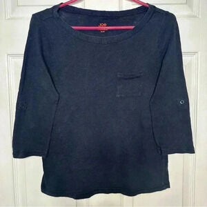Joe Fresh Shirt  3/4 Sleeves Front Pocket Blue Size Extra Small